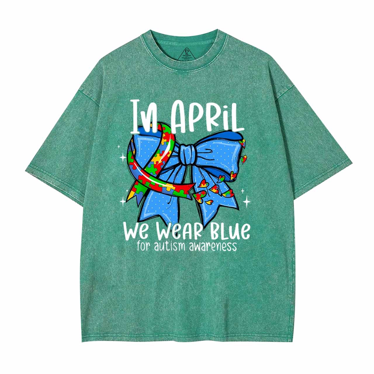 In April We Wear Blue Mama Washed T-Shirts