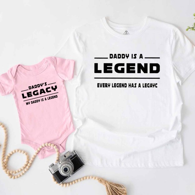 Personalized Daddy Is A Legend Dad&Me Matching Shirts 