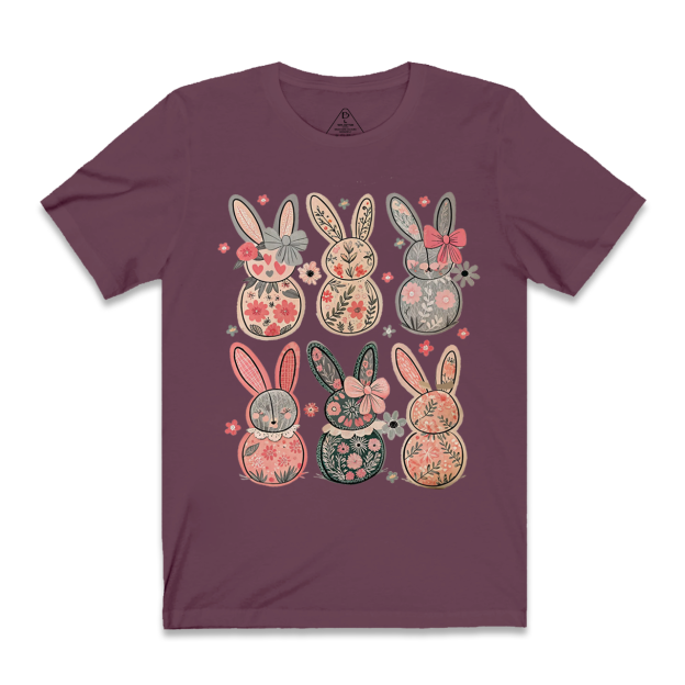 Coquette Easter Bunny Floral Mama T-Shirts