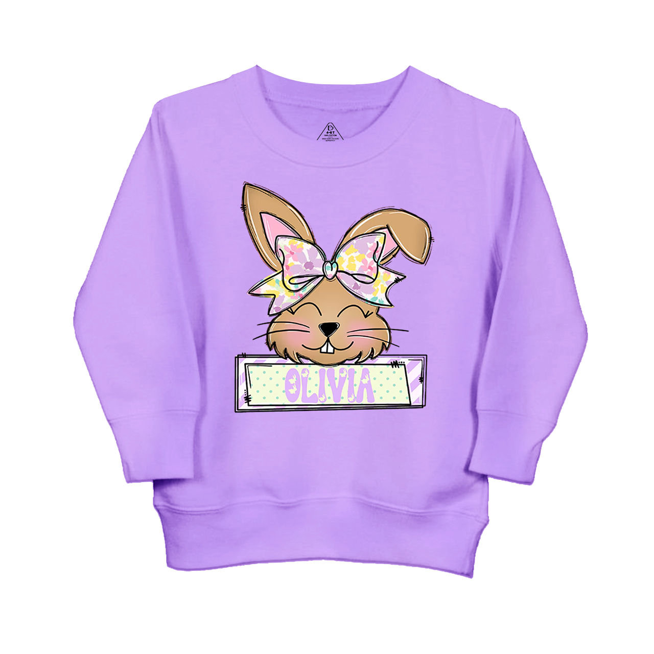 Personalized Bunny Name Kid's Sweatshirt