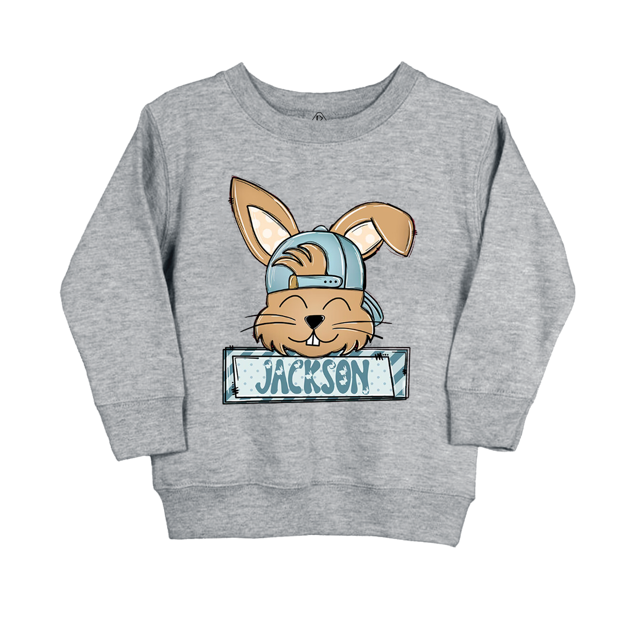 Personalized Bunny Boy’s Name Kid's Sweatshirt
