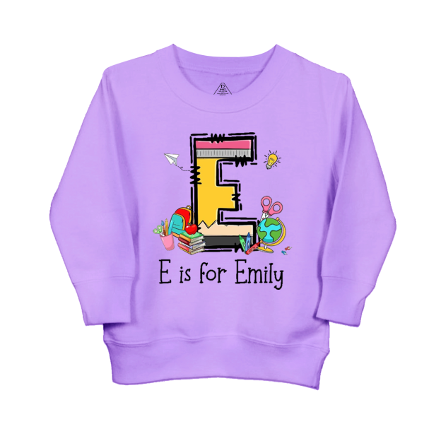 Personalized Name Pencil Kid's Sweatshirt
