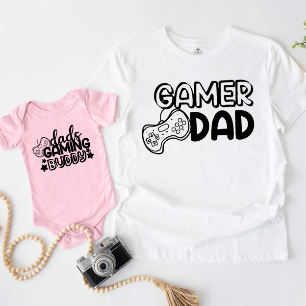 Dad And Son Funny Game Matching Gift Shirt