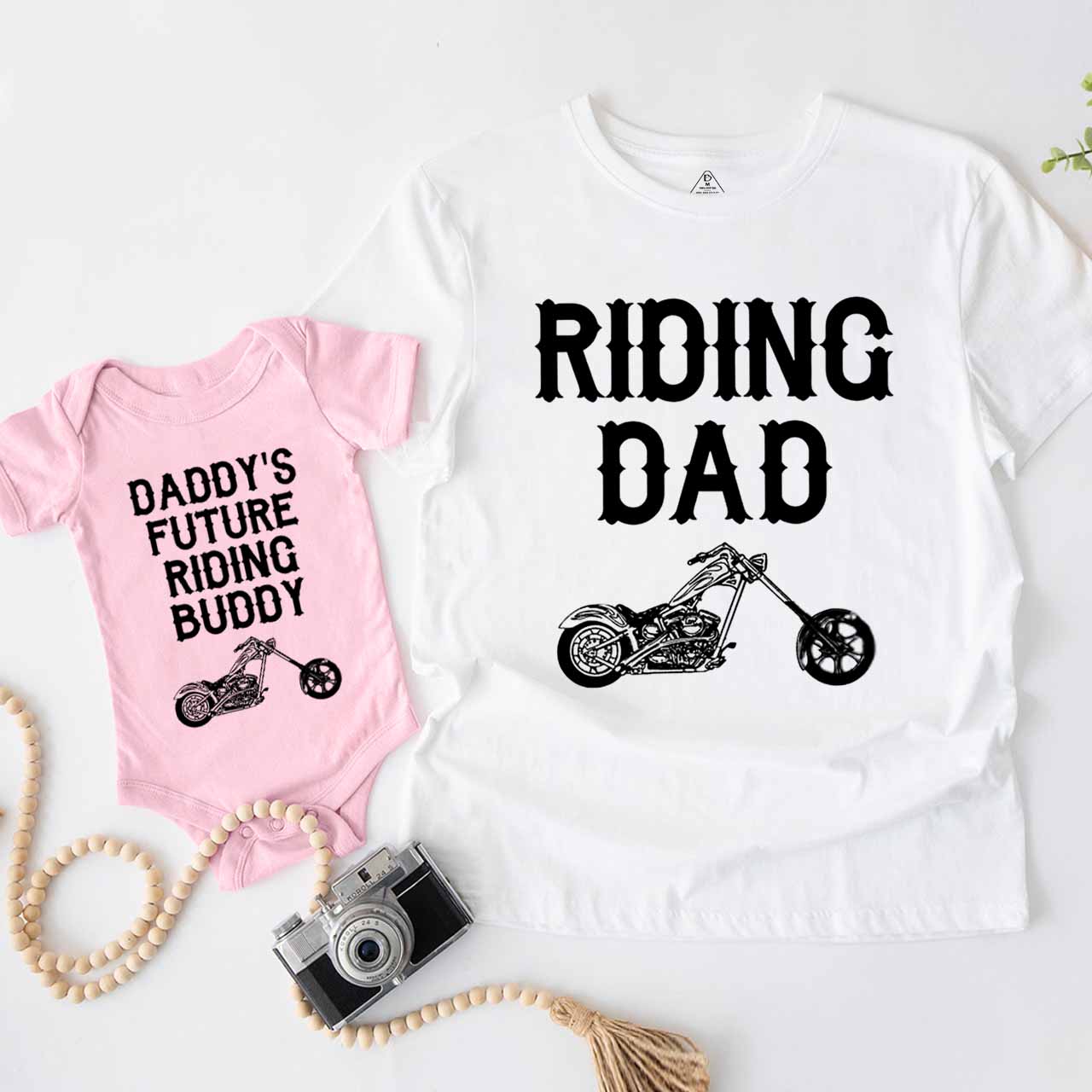 Daddy's Future Riding Buddy Dad&Me Matching Shirts