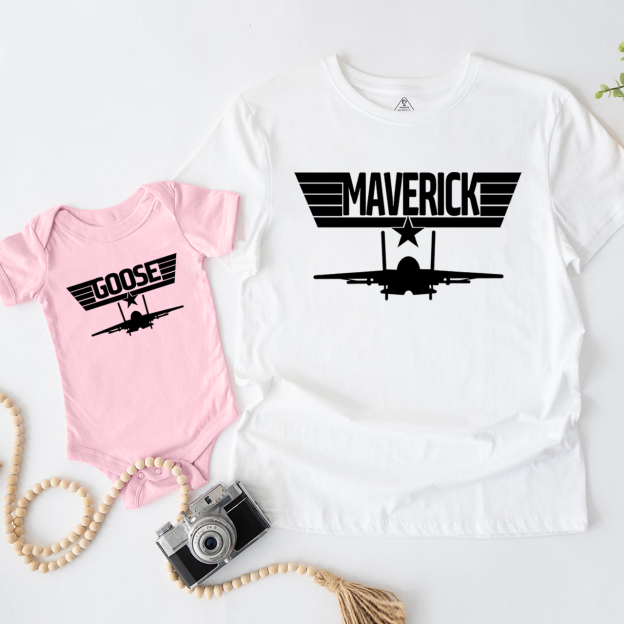 Airplane Matching First Dad and me Bodysuit & Shirts 