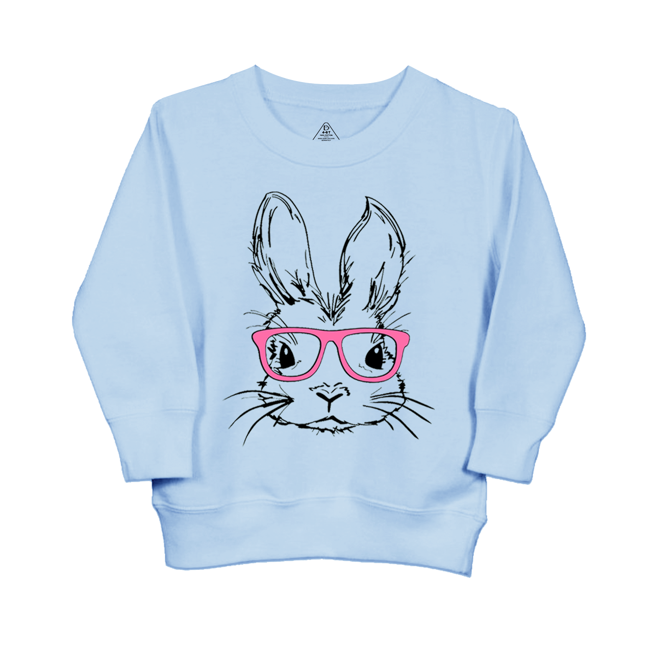Easter Bunny With Pink Glasses Bunny Kid's Sweatshirt