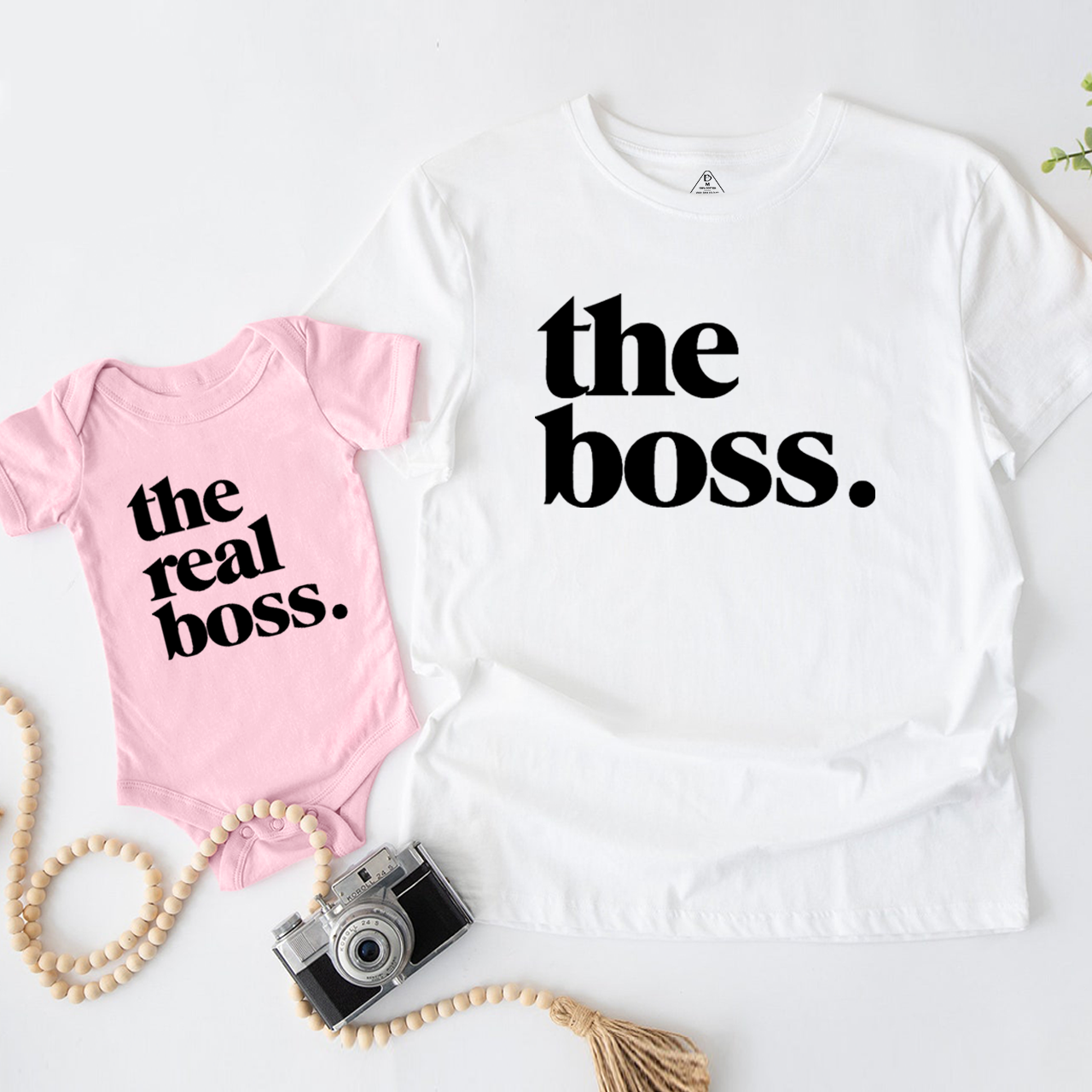 The Boss The Real Boss Dad&Me Matching Shirts