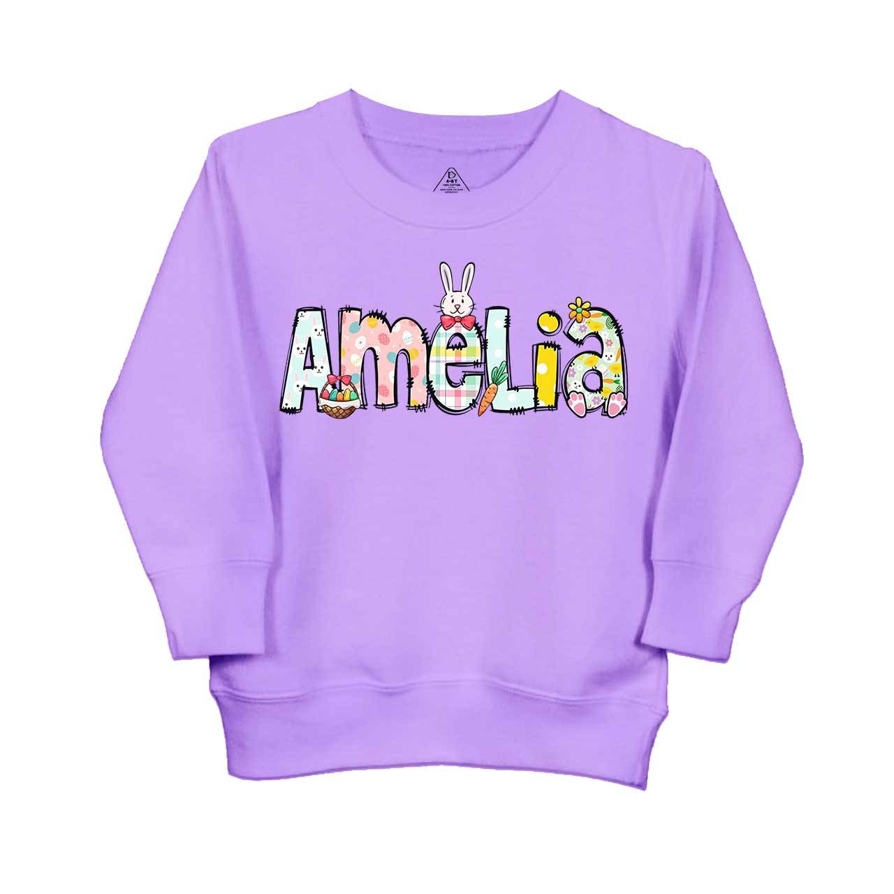 Personalized Easter Alphabet Name Kid's Sweatshirt