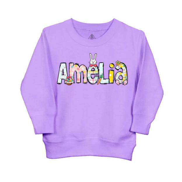 Personalized Easter Alphabet Name Kid's Sweatshirt