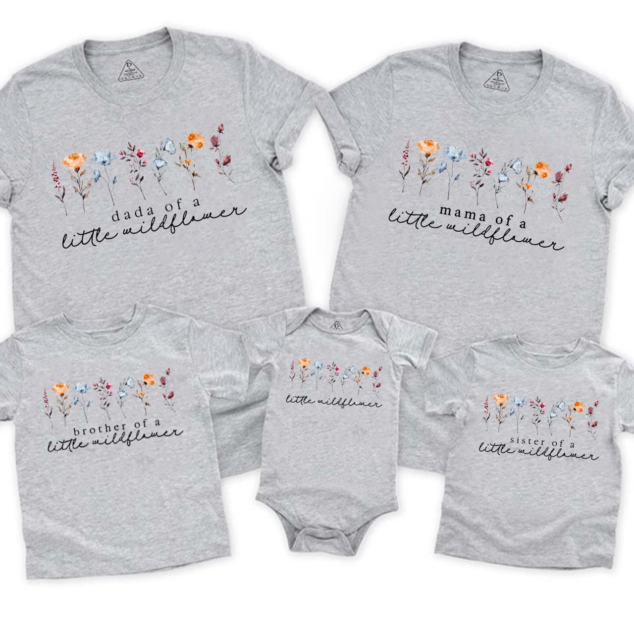 Boho Wildflower Birthday Family Matching Tees Beepumpkin