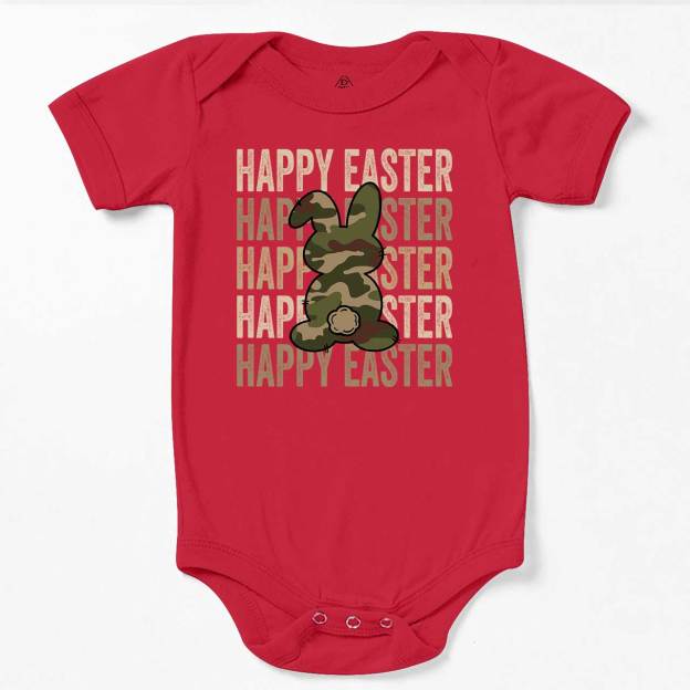 Easter Camouflage Happy Bunny Bodysuit Beepumpkin