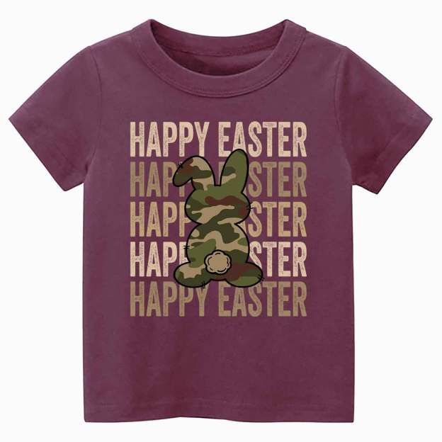 Easter Camouflage Happy Bunny Toddler&Kid's Tees Beepumpkin