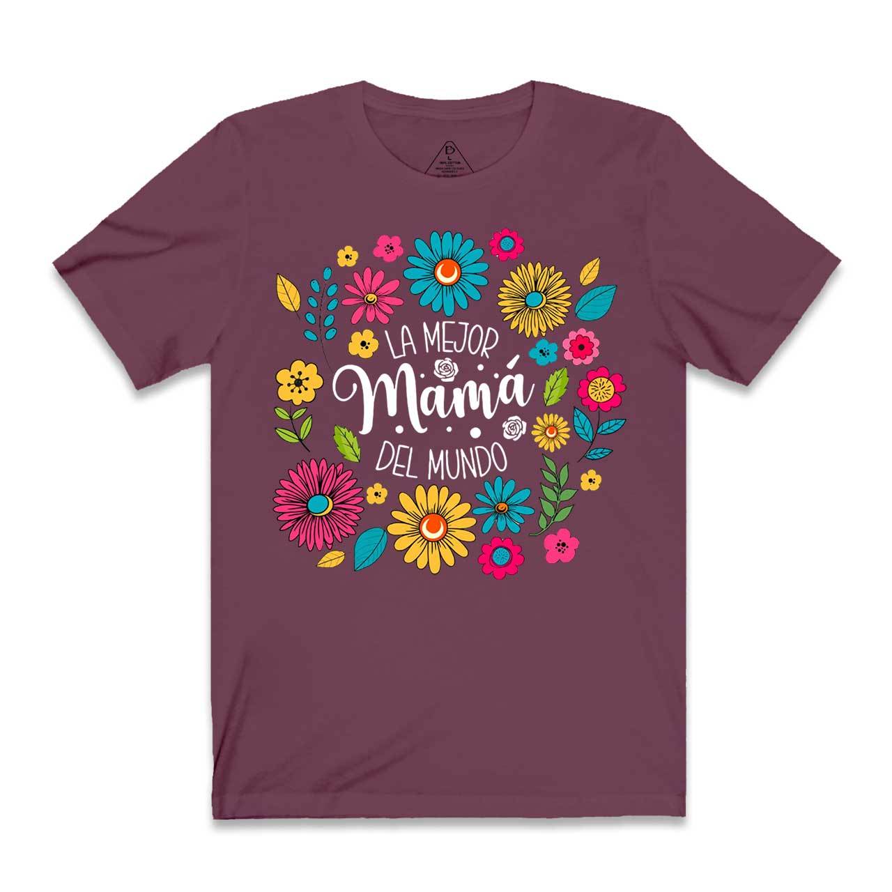 La Mejor Mama Del Mundo Floral T-Shirts 