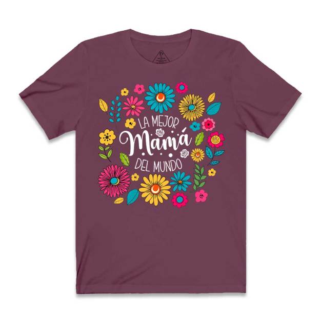 La Mejor Mama Del Mundo Floral T-Shirts 