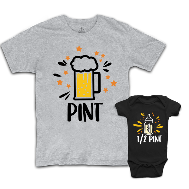 Pint Beer Matching Dad and me Gift Shirt