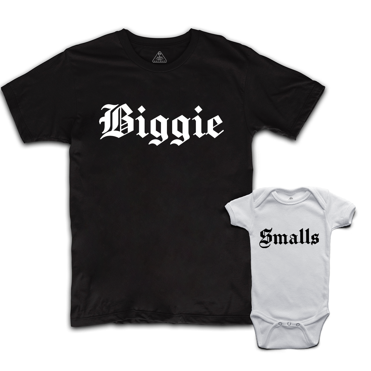 Matching First Dad and me Bodysuit & Shirts (Biggie&Smalls)
