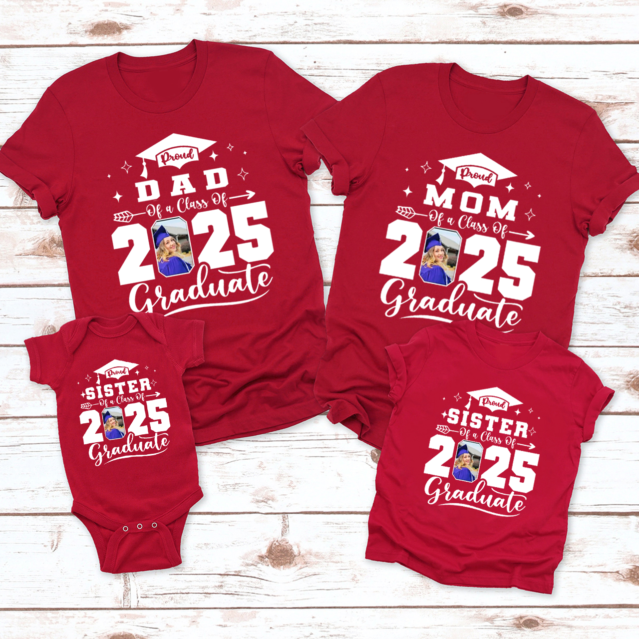 Personalized Photo For Family 2025 Graduation Shirt