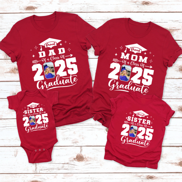 Personalized Photo For Family 2025 Graduation Shirt