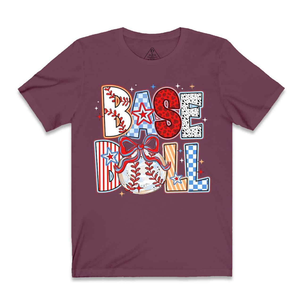 Brushstroke Baseball Mama T-Shirts