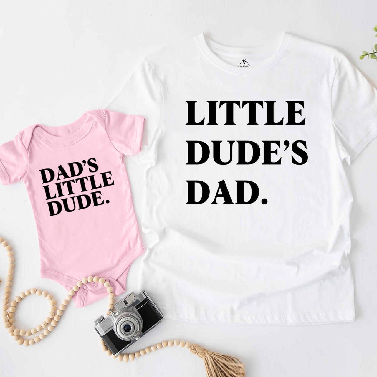 Matching Dad and me Bodysuit & Shirts (Little Dude's)