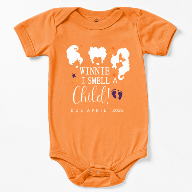 Personalized Winnie I Smell A Child Announcement Bodysuit For Baby
