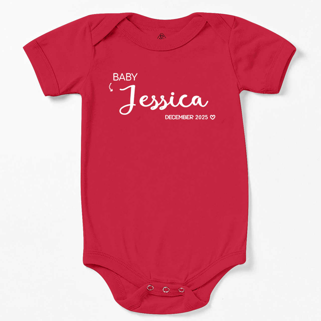 Baby Name & Birthday Personalization Bodysuit For Baby 