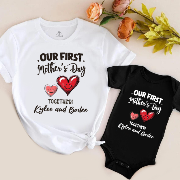 Personalized Our First Mother's Day Mom&Me Matching Tees