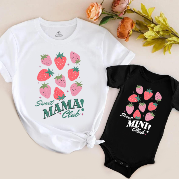 Strawberry Sweet Club Mom&Me Matching Tees