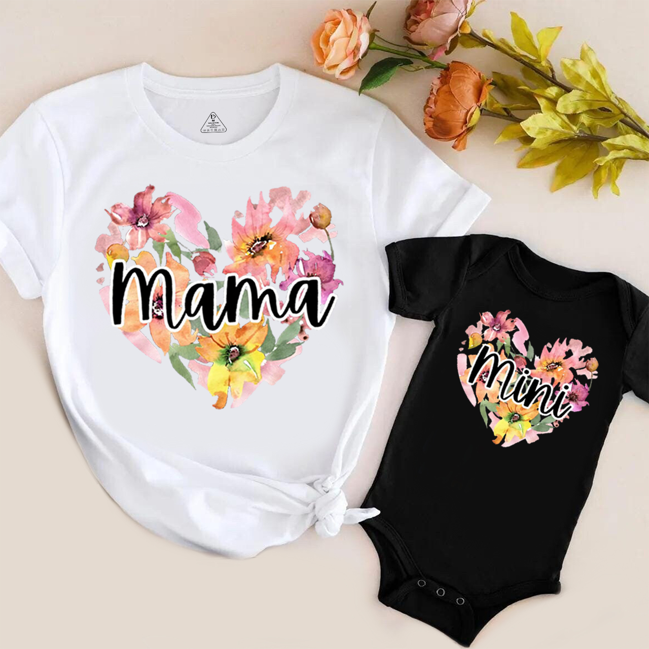 Floral Heart Mom&Me Matching Tees