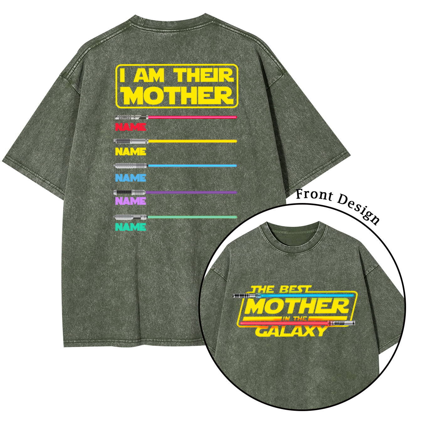 Personalized I Am Their Mother SW Washed T-Shirts