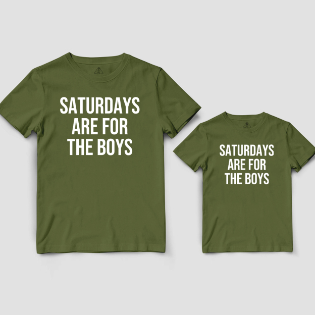 Saturdays Are For The Boys T-Shirts For Dad And Me