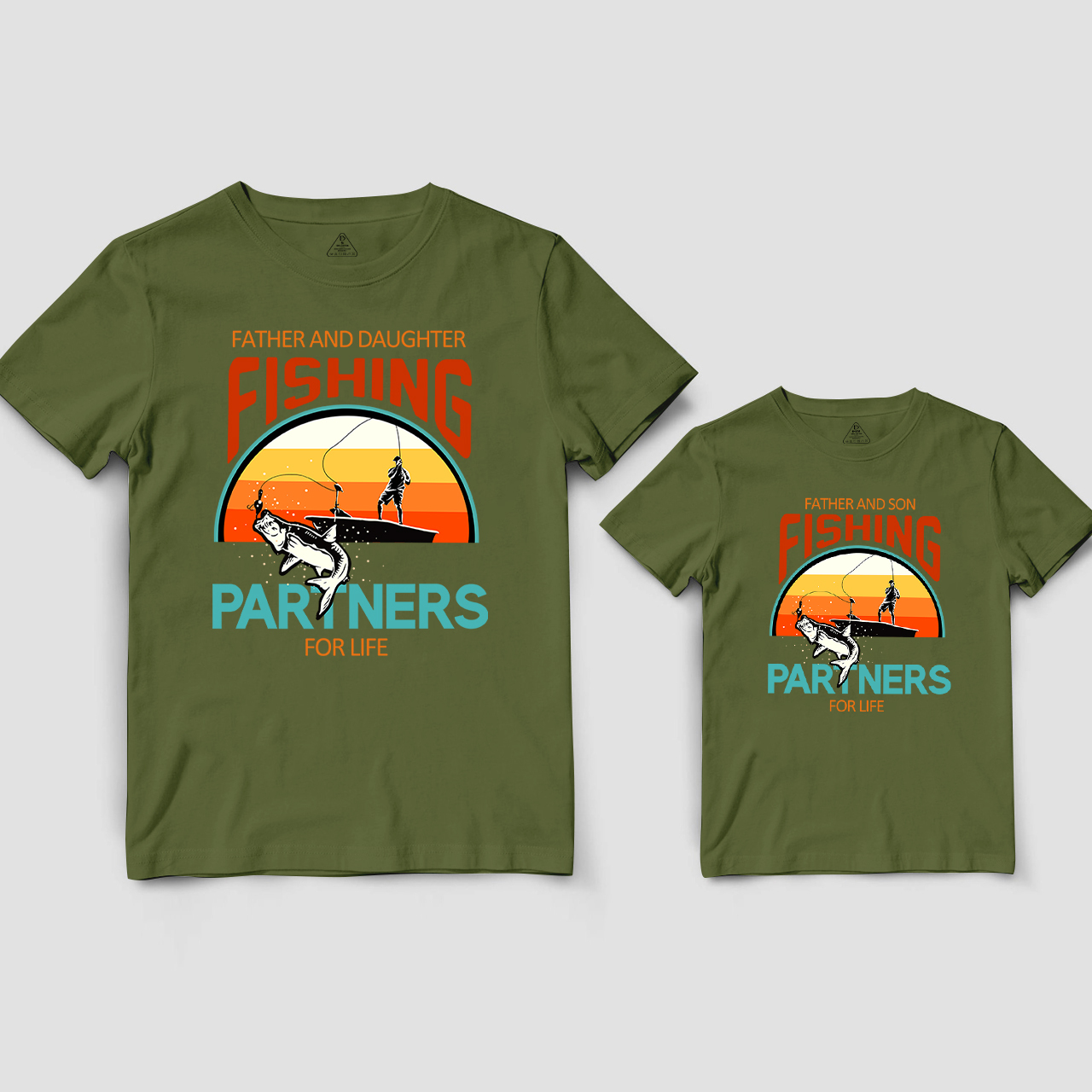 Father Son Fishing Partners For Life Dad&Me Matching Shirts
