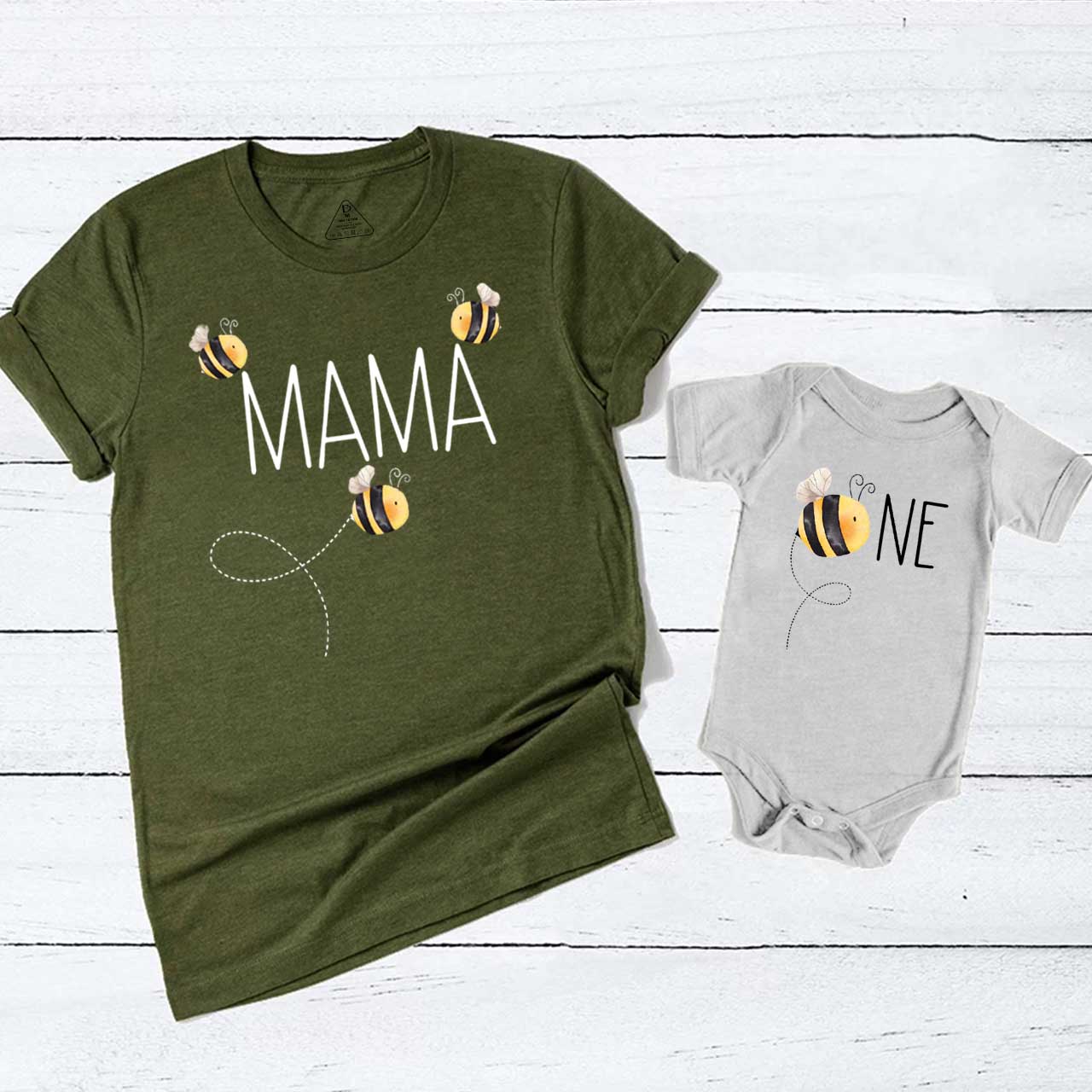 Bee First Birthday Mom&Me Matching Tees