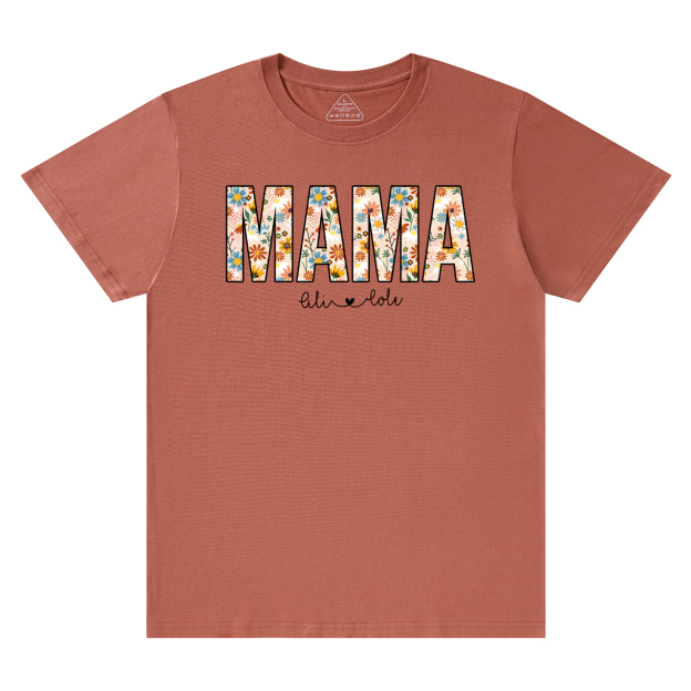 Personalized Mama Floral T-Shirts