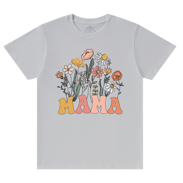 Retro Wildflowers New Mom Gift Shirt