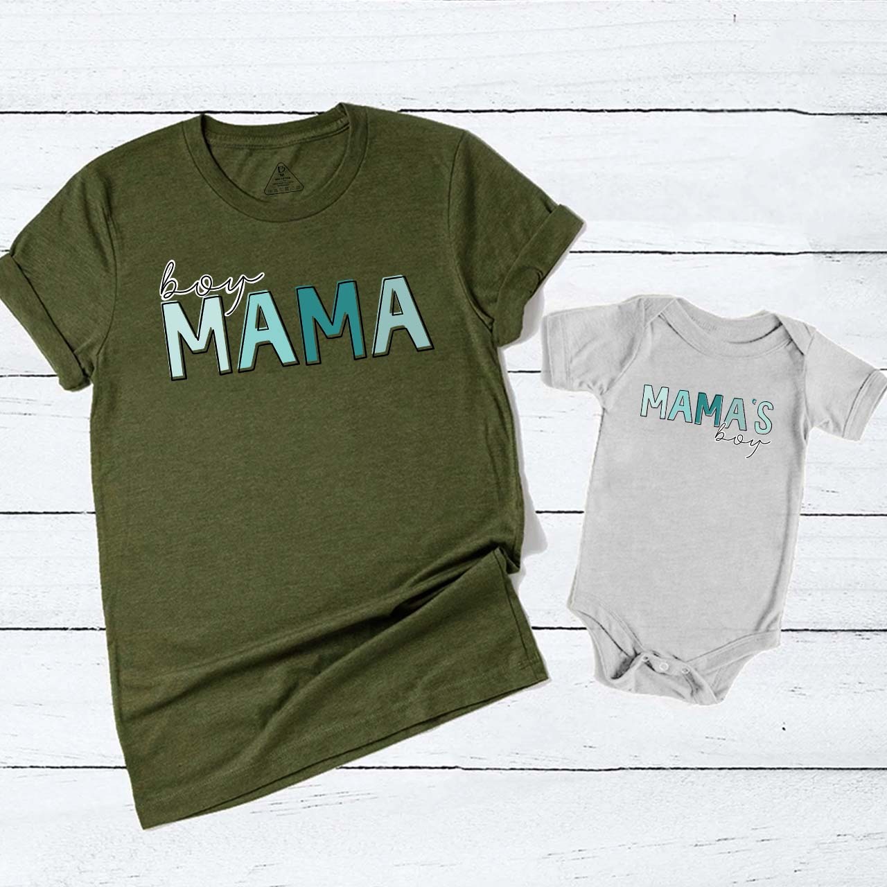 Mama's Boy And Girl Matching Tees