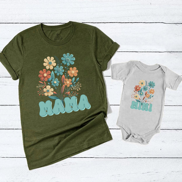 Mama Mini Floral Matching Tees
