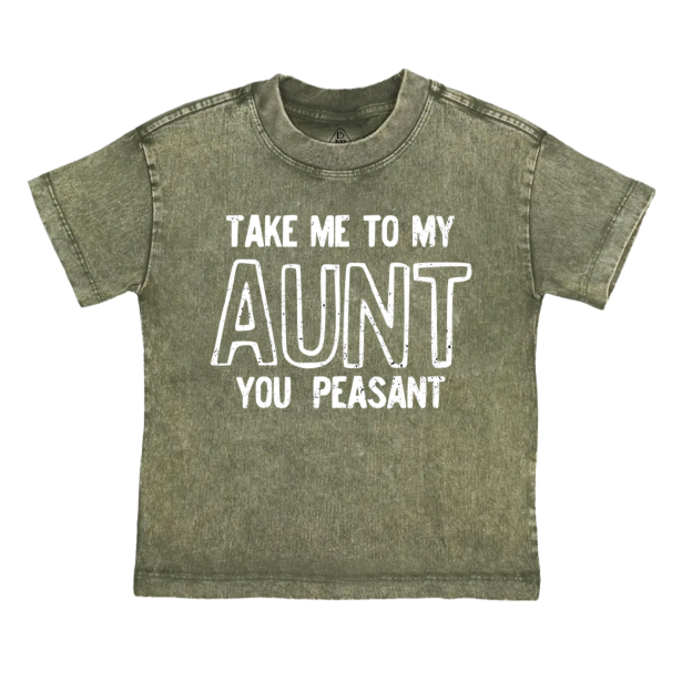 Take Me To My Aunt You Peasant Toddler&Kids Washed Tees