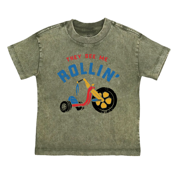 They See Me Rollin' Bike Toddler&Kids Washed Tees          