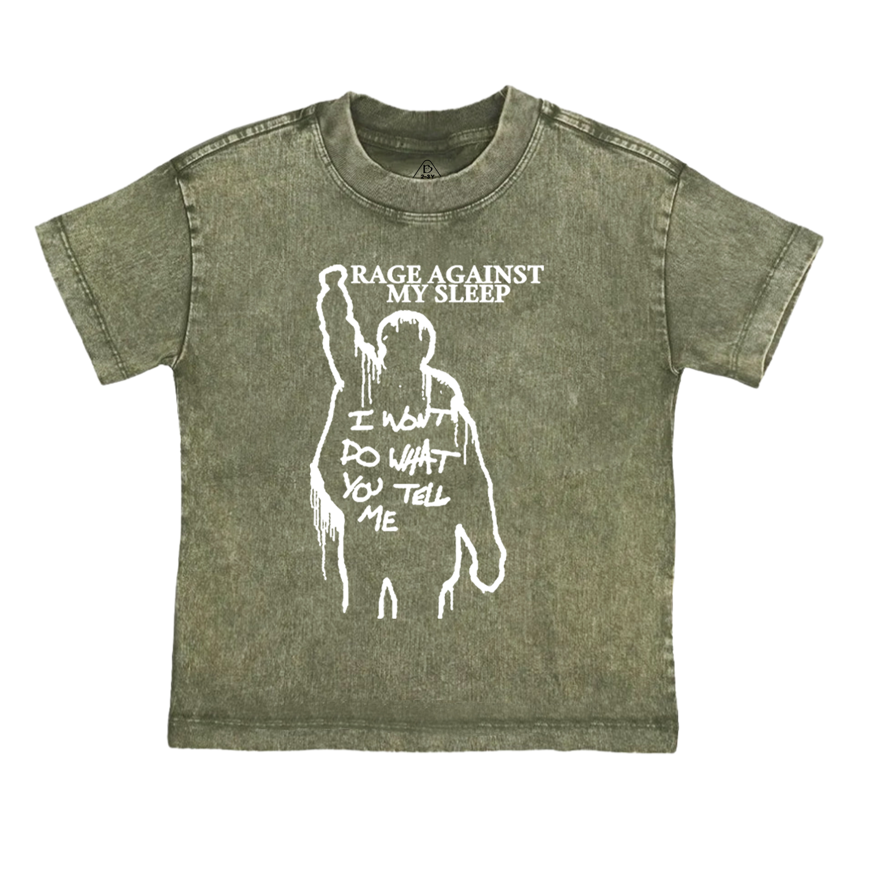 Rage Against My Sleep Toddler&Kids Washed Tees          