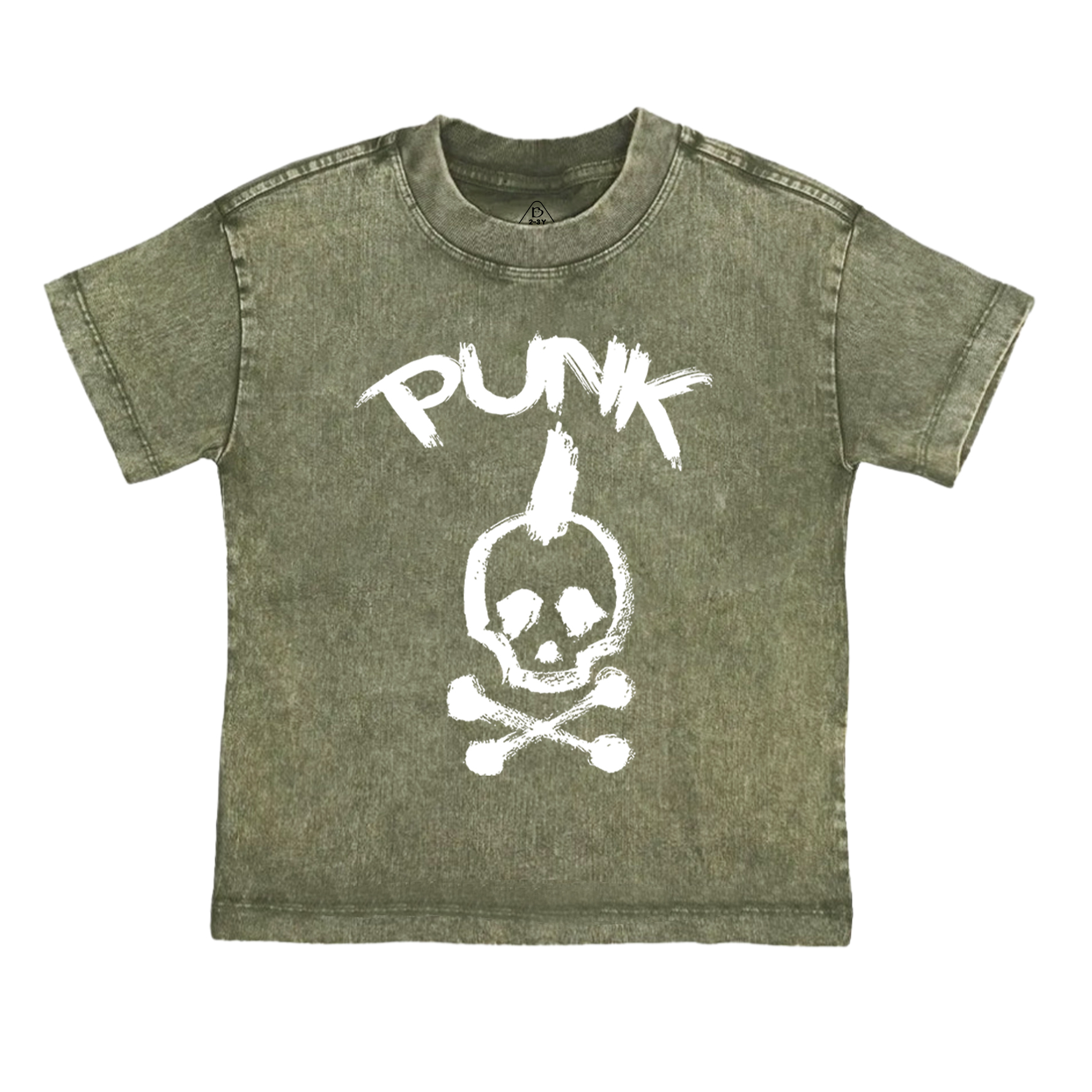 Punk Skull Toddler&Kids Washed Tees          