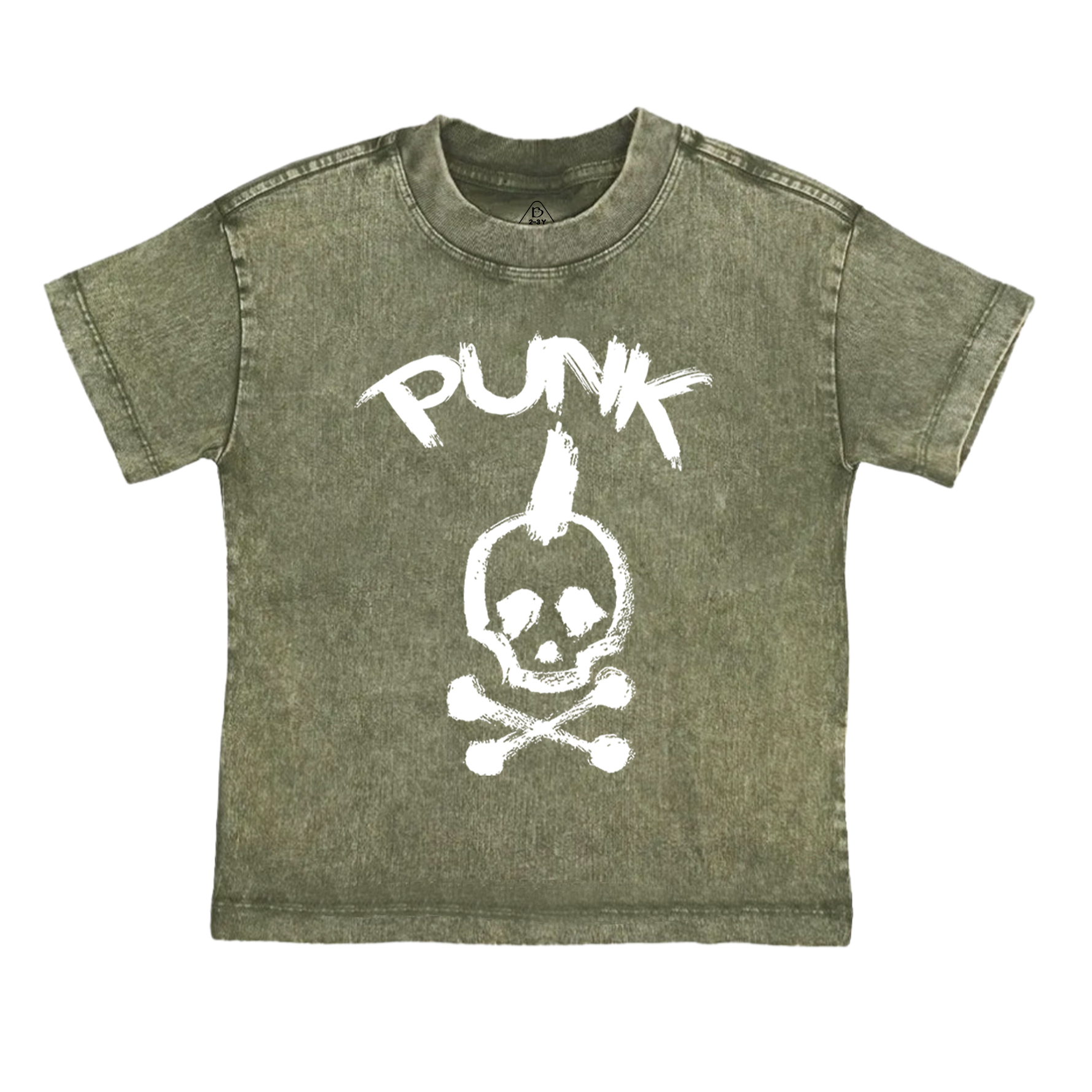Punk Skull Toddler&Kids Washed Tees          