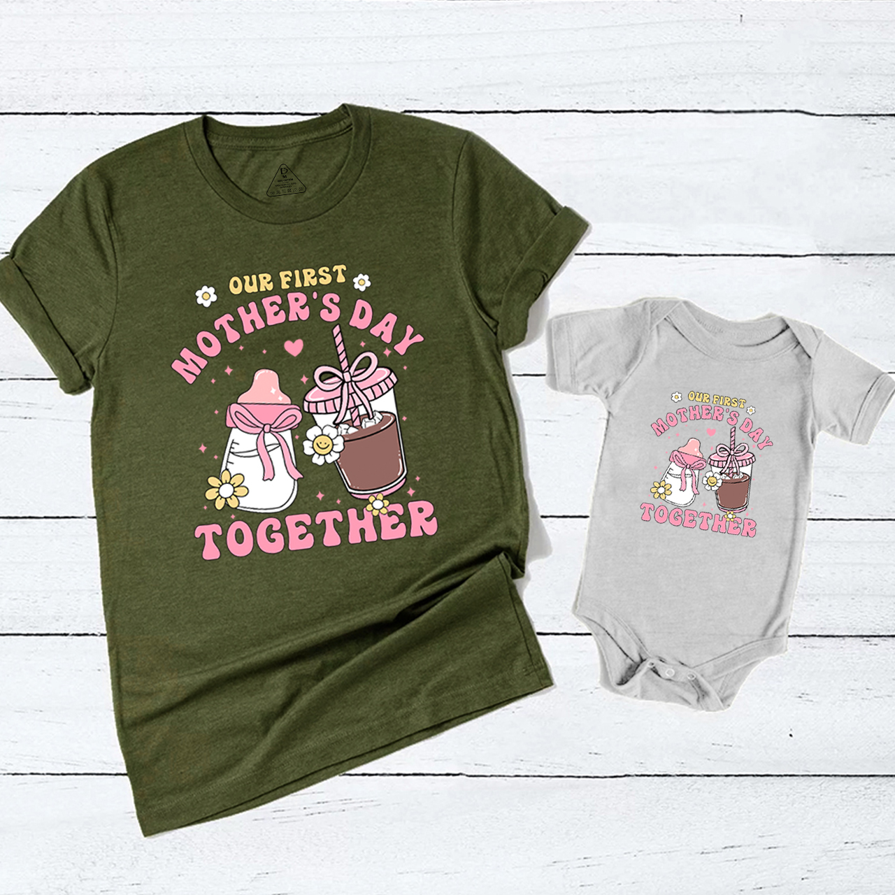 Personalized Our First Mothers Day Together Mom&Me Matching Tees