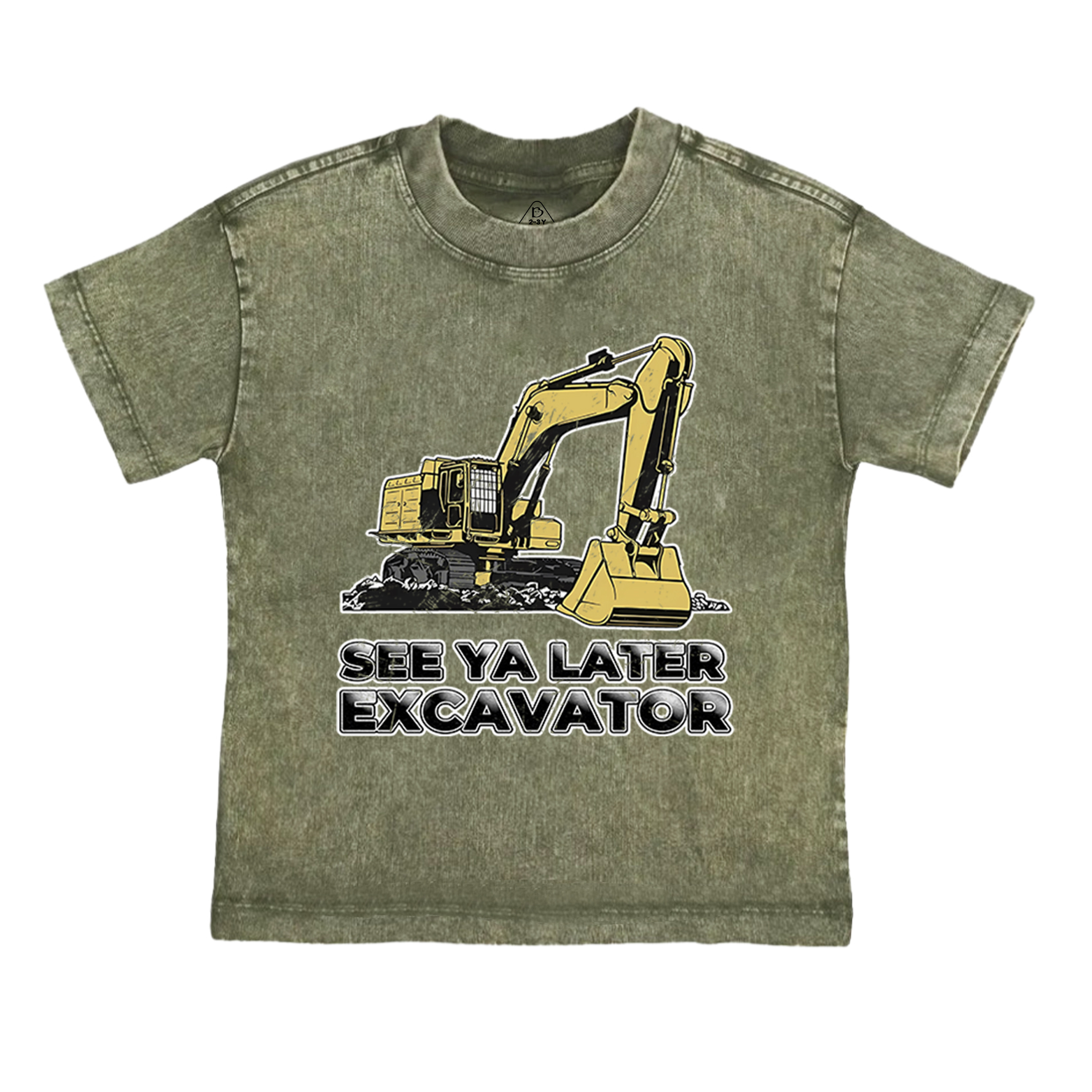 See Ya Later Excavator Toddler&Kids Washed Tees    