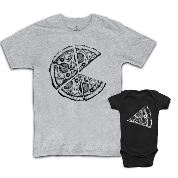 Pizza And Pizza Slice Dad&Me Matching T-Shirts