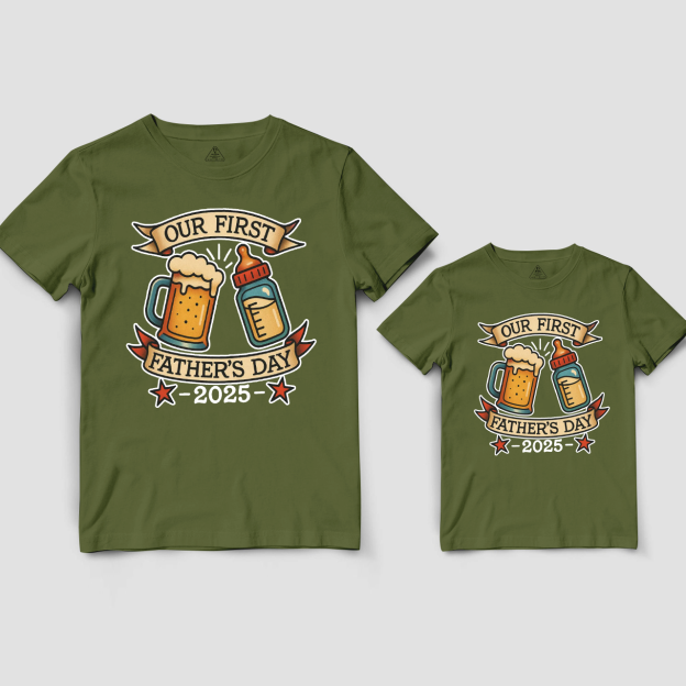 First Father's Day Dad&Me Matching T-Shirts – Beepumpkin™