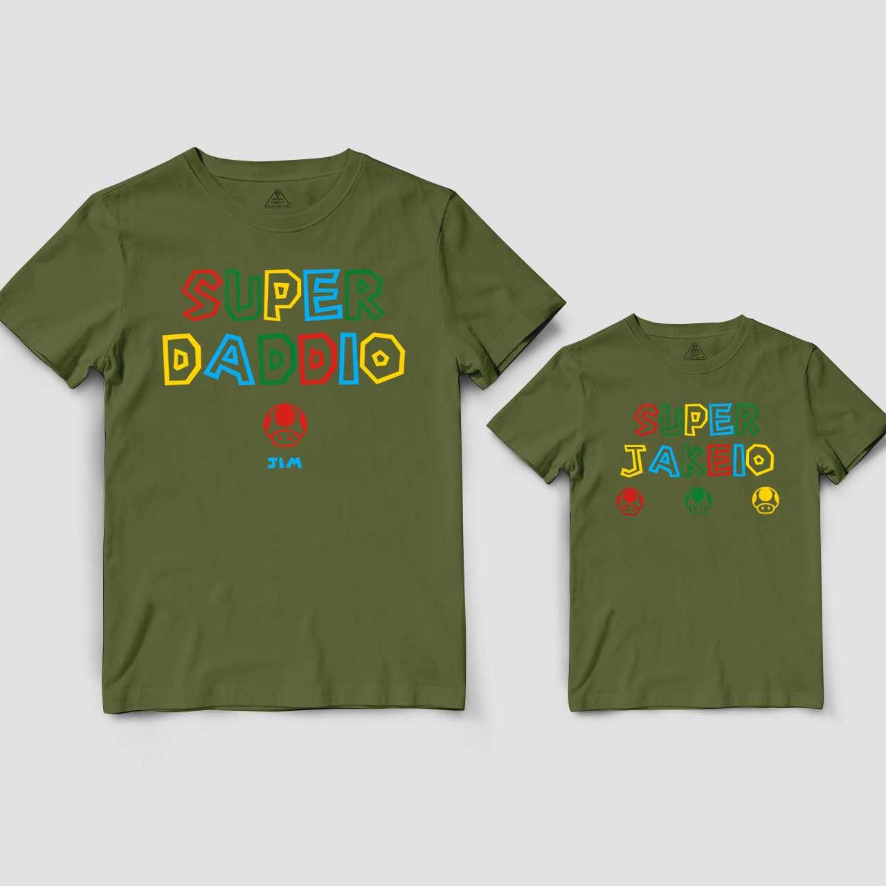 Personalized Super Daddio Dad&Me Matching Shirts