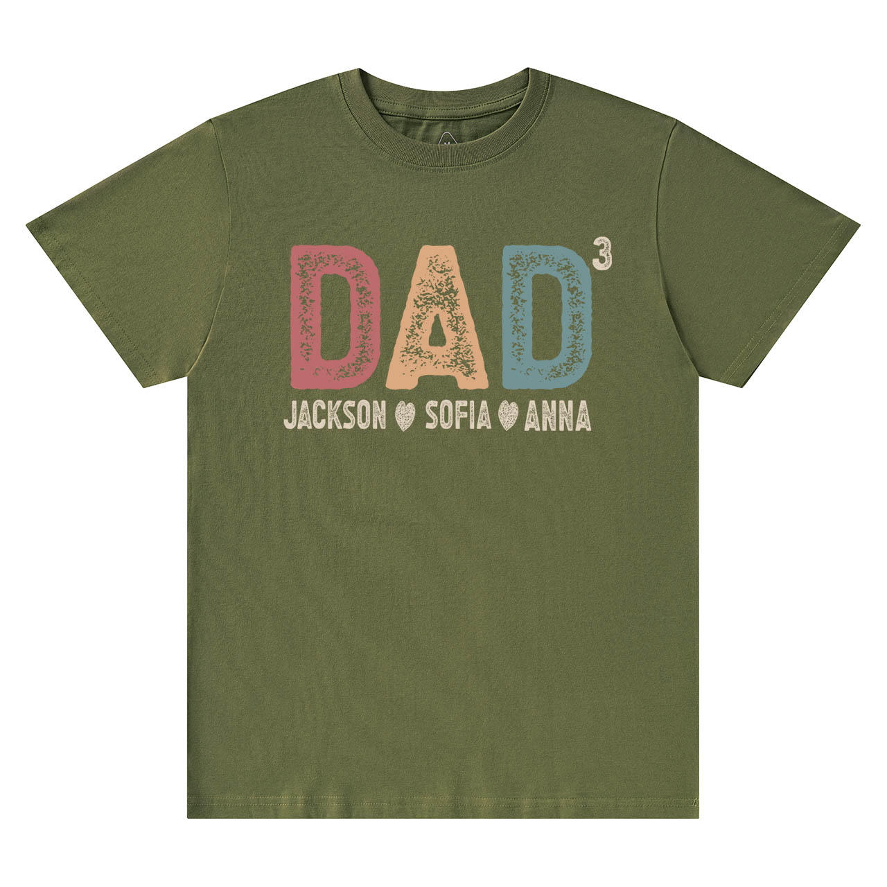 Personalized Dad Of Three T-shirt