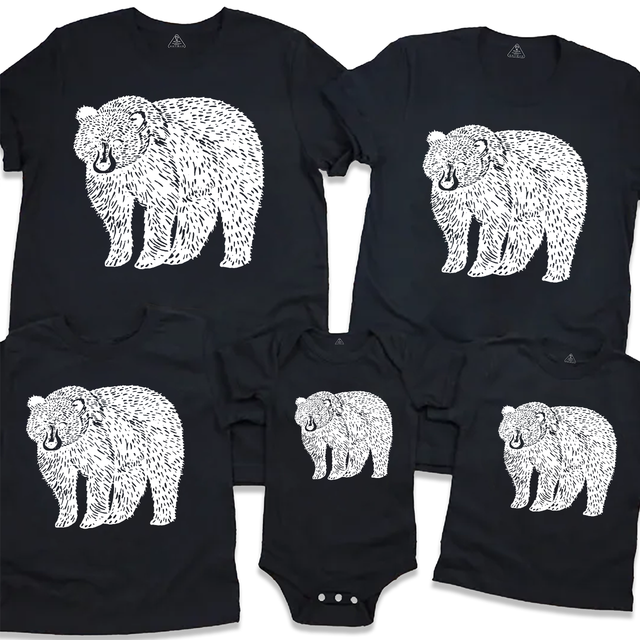 Organic Animal Bear Family Matching Tees Beepumpkin