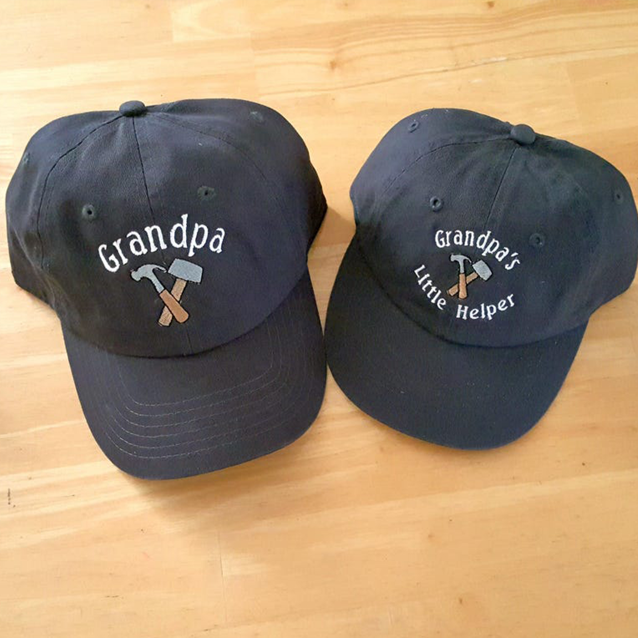 Granpa's Little Helper Embroidered Matching Baseball Cap